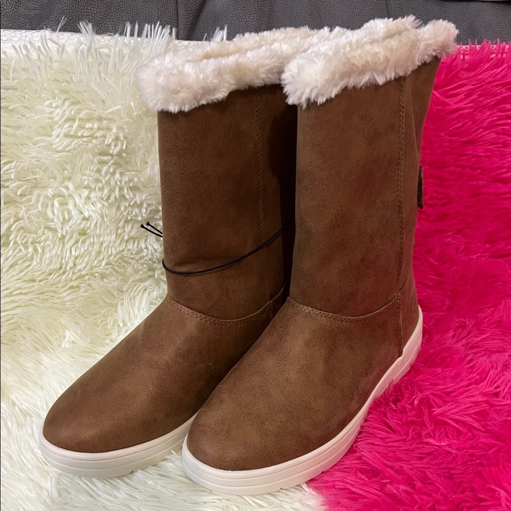 Cat & Jack Aleka Brown Faux Suede Boots